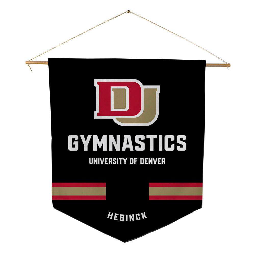 DU - NCAA Women's Gymnastics : Mia Hebinck - Pennant - 18" x 21"-0
