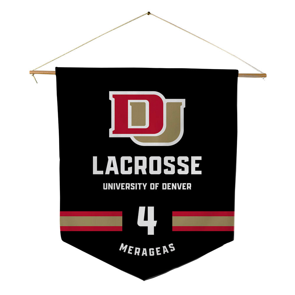 DU - NCAA Men's Lacrosse : Chris Merageas - Pennant - 18" x 21"-0