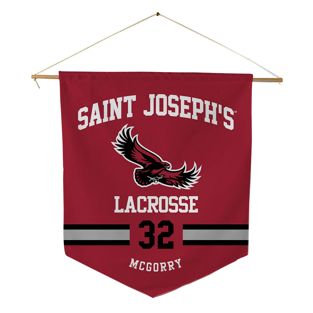 St. Joe's - NCAA Men's Lacrosse : Jack McGorry - Pennant - 18" x 21"-0