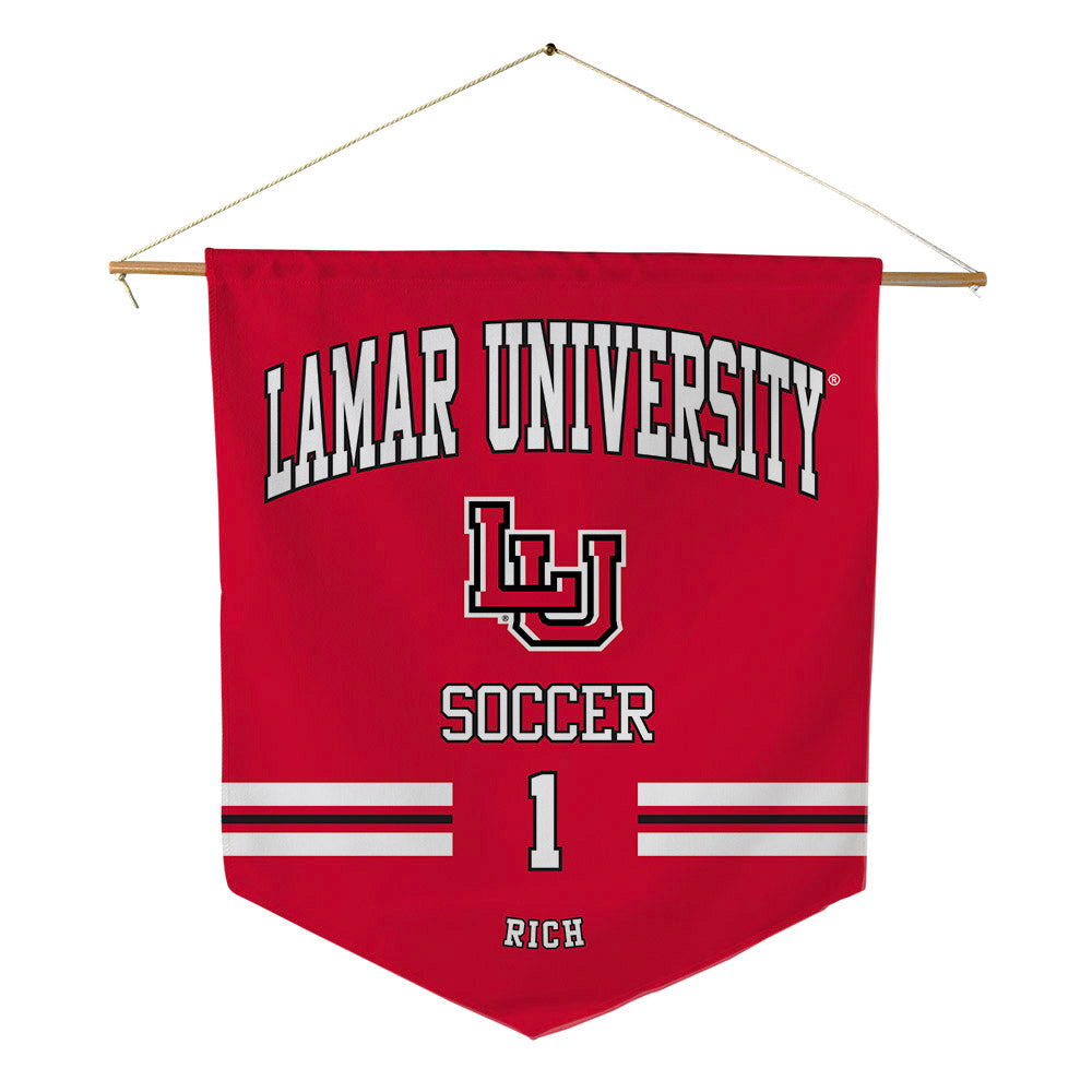 Lamar - NCAA Women's Soccer : maddie rich - Pennant - 18" x 21"-0