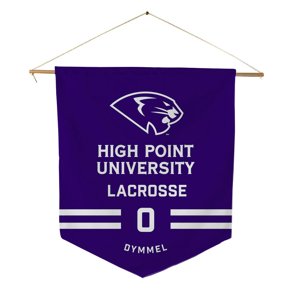 High Point - NCAA Men's Lacrosse : Caleb Dymmel - Pennant - 18" x 21"-0