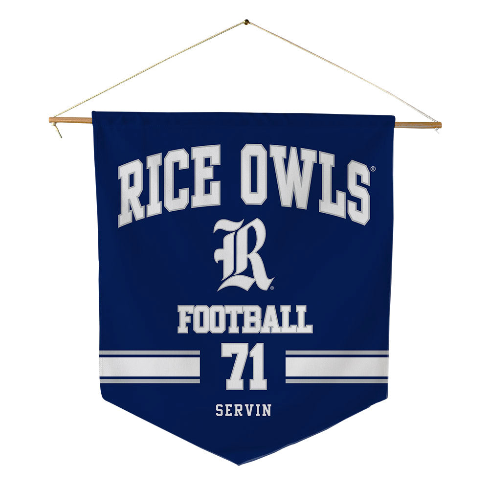Rice - NCAA Football : Clay Servin - Pennant - 18" x 21"-0