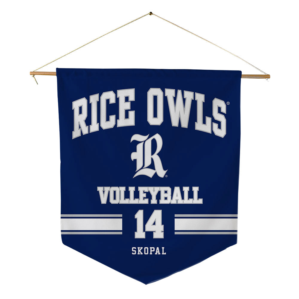 Rice - NCAA Women's Volleyball : Savannah Skopal - Pennant - 18" x 21"-0