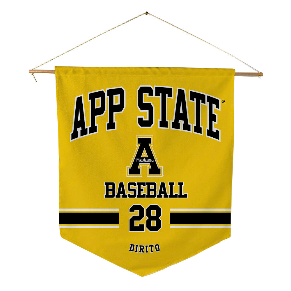 App State - NCAA Baseball : Nick DiRito - Pennant - 18" x 21"-0