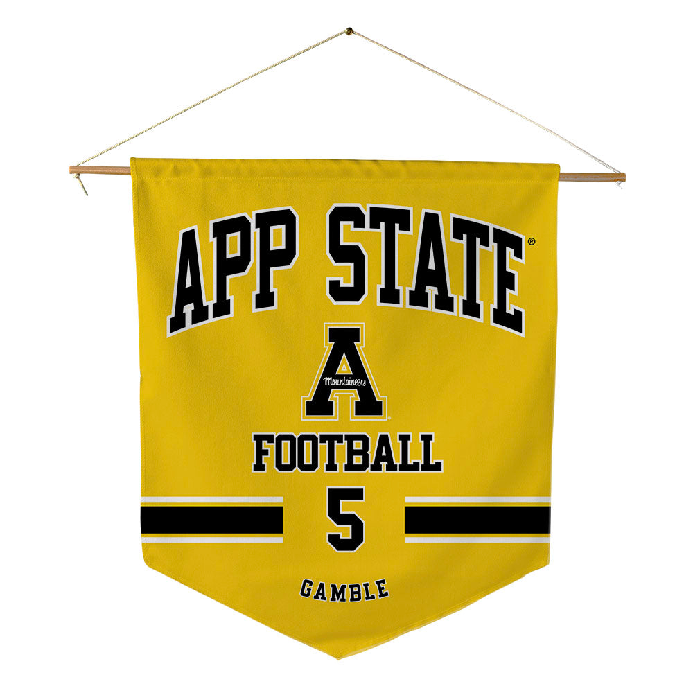 App State - NCAA Football : Zyeir Gamble - Pennant - 18" x 21"-0