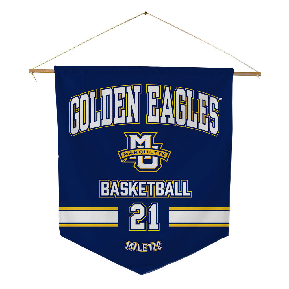 Marquette - NCAA Men's Basketball : Ian Miletic - Pennant - 18" x 21"-0