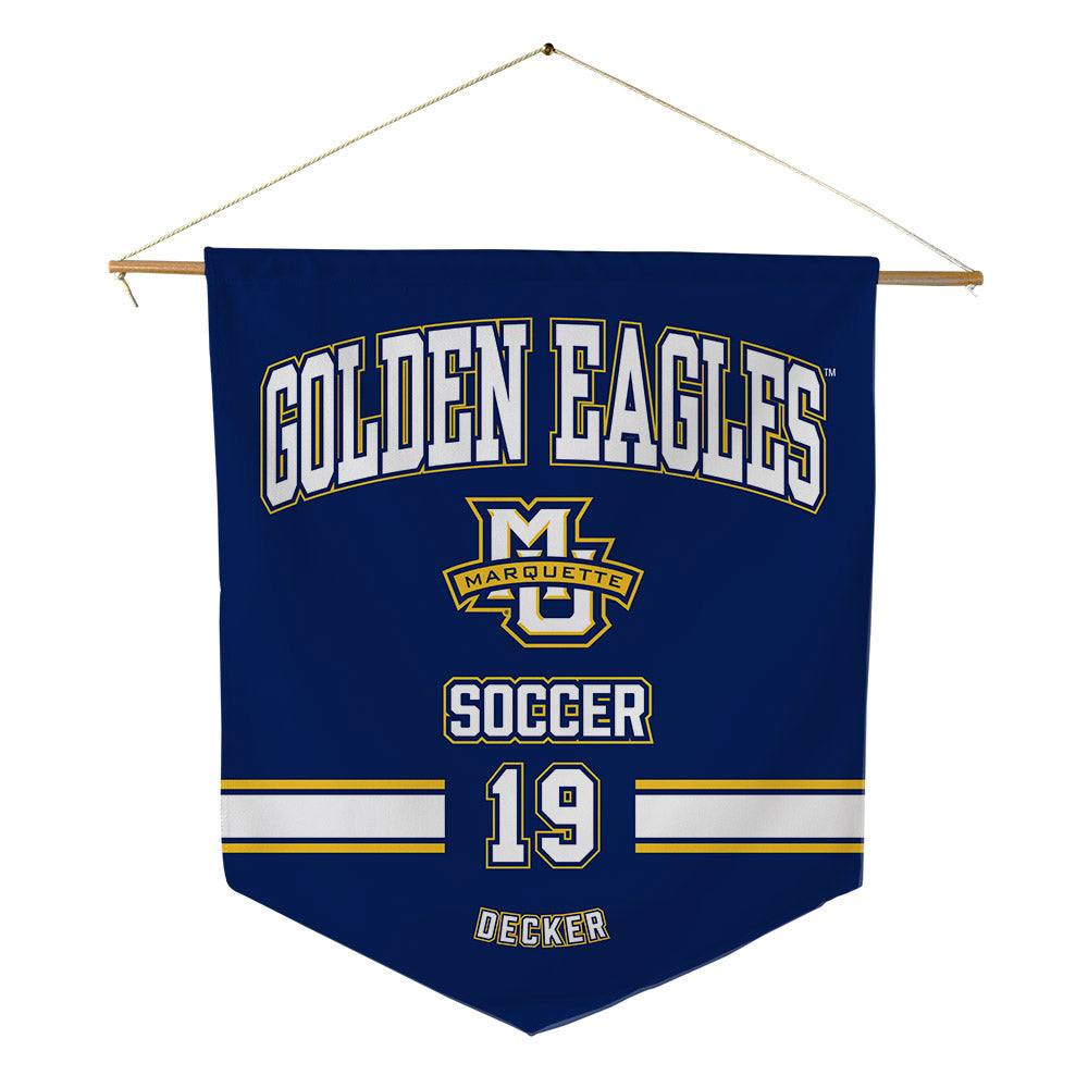 Marquette - NCAA Women's Soccer : Meg Decker - Pennant - 18" x 21"-0