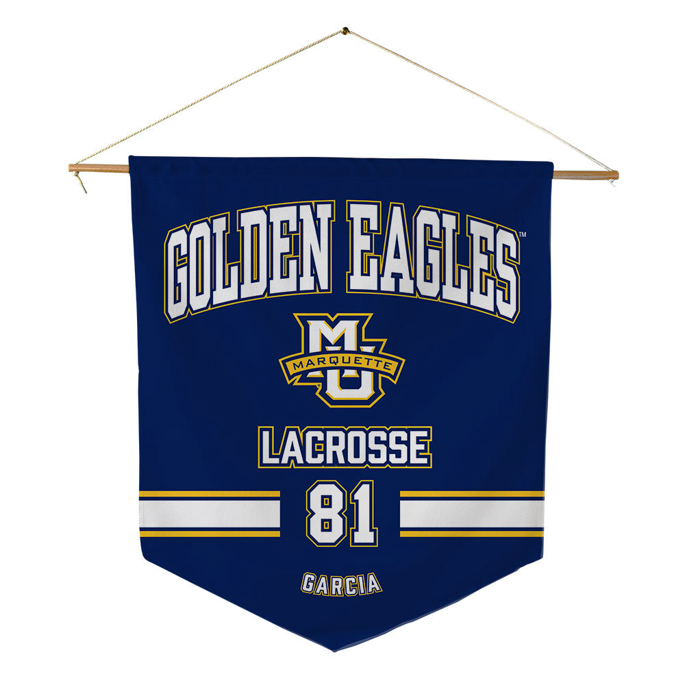 Marquette - NCAA Men's Lacrosse : Nolan Garcia - Pennant - 18" x 21"-0