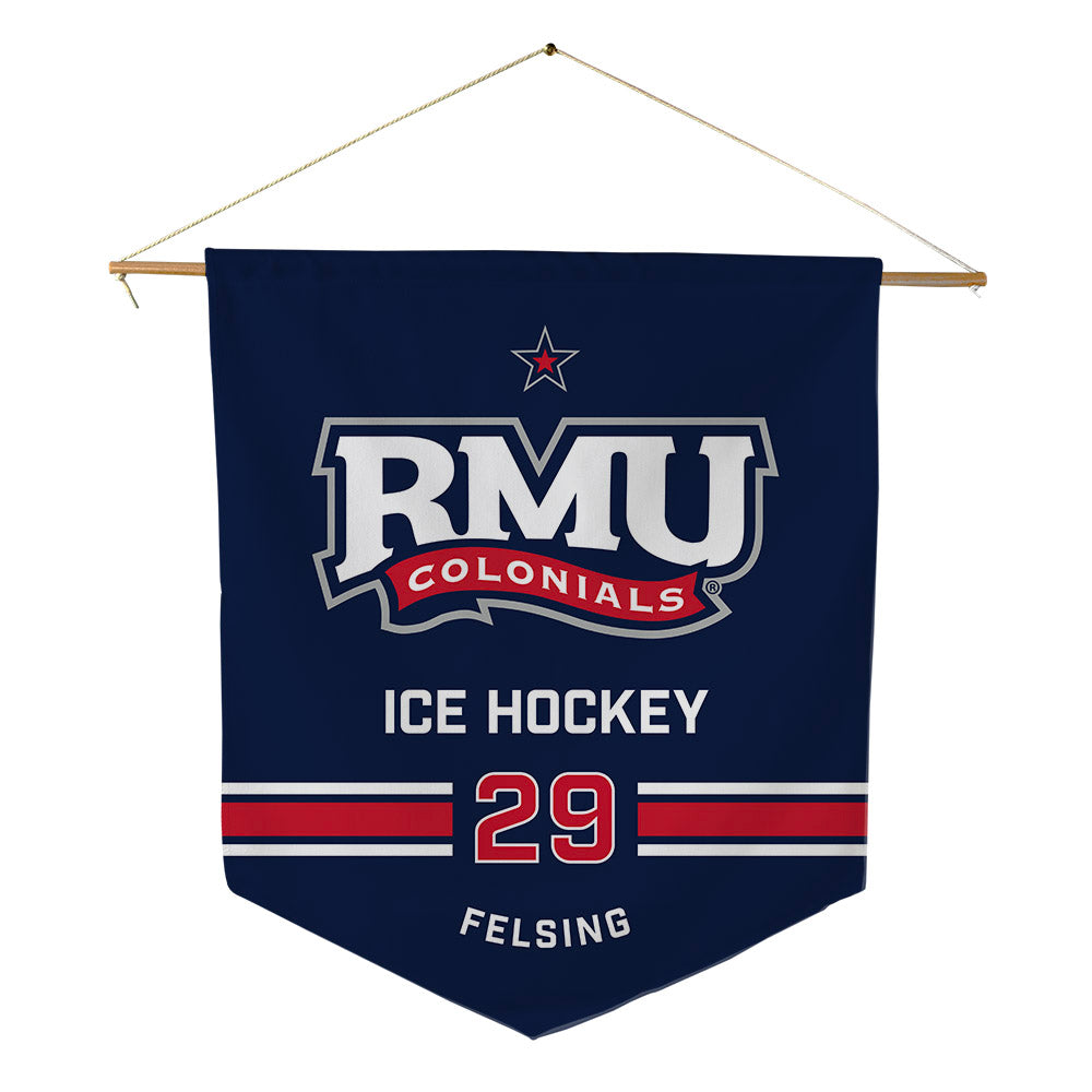 Robert Morris - NCAA Men's Ice Hockey : Michael Felsing - Pennant - 18" x 21"-0