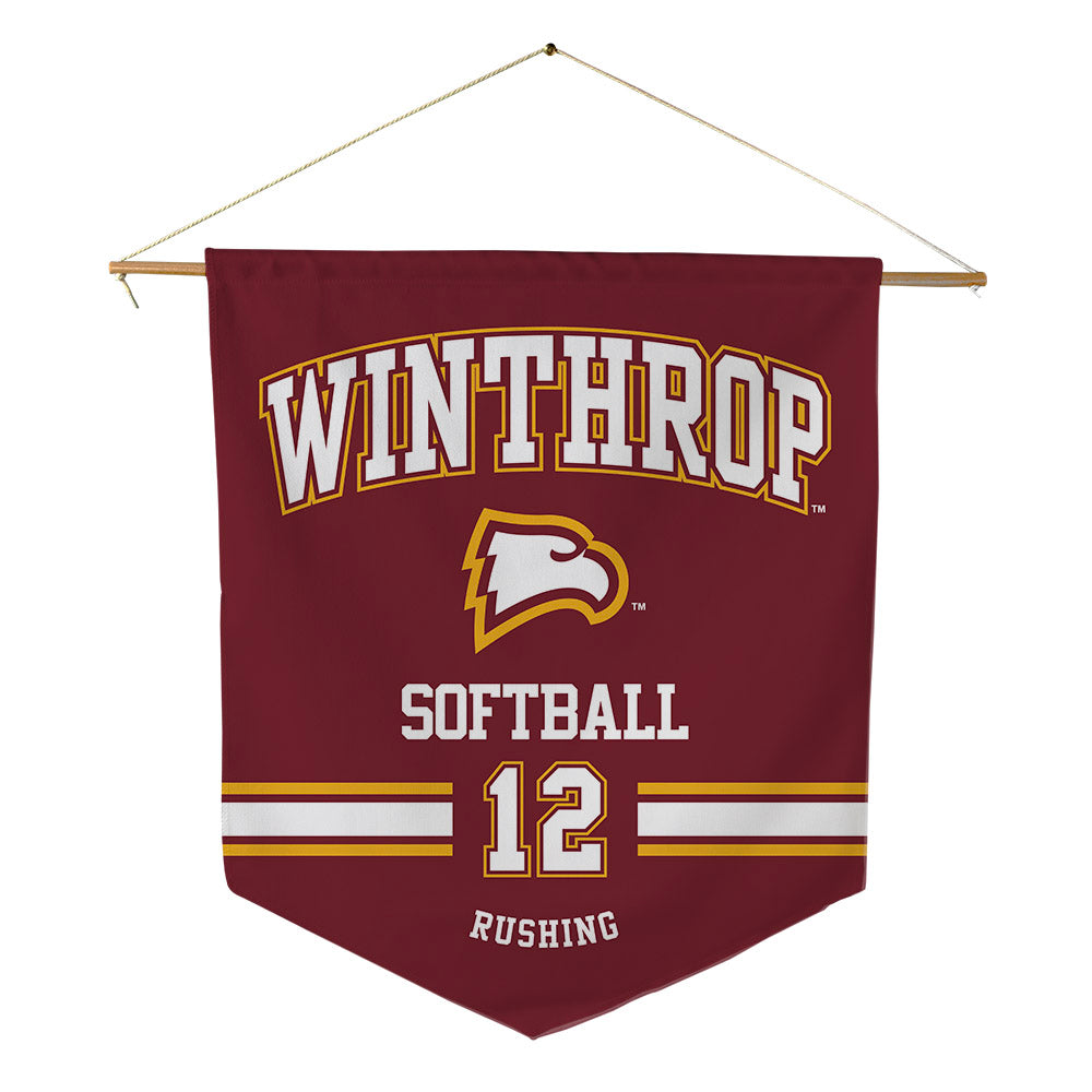 Winthrop - NCAA Softball : Leaha Rushing - Pennant - 18" x 21"-0