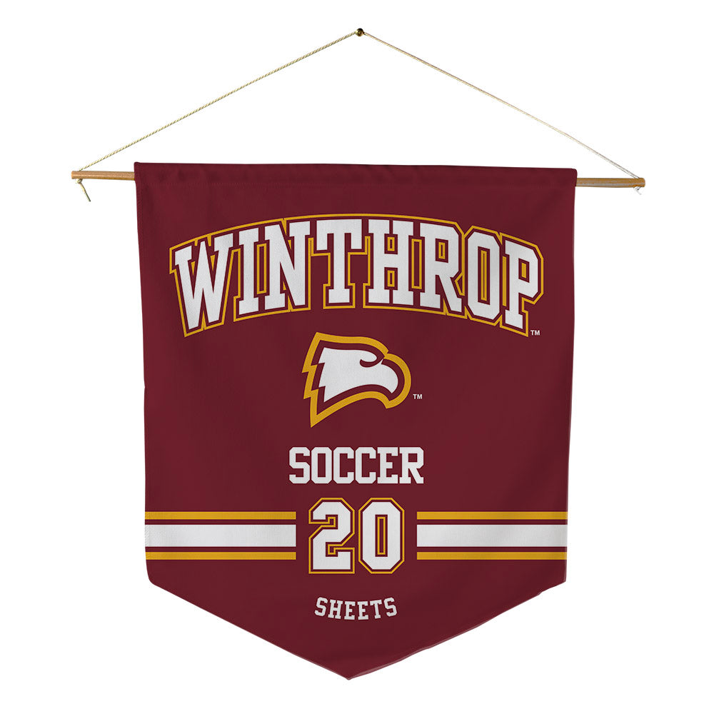 Winthrop - NCAA Women's Soccer : Lindsay Sheets - Pennant - 18" x 21"-0