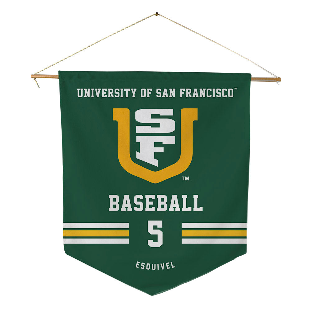 USFCA - NCAA Baseball : Eddison Esquivel - Pennant - 18" x 21"-0