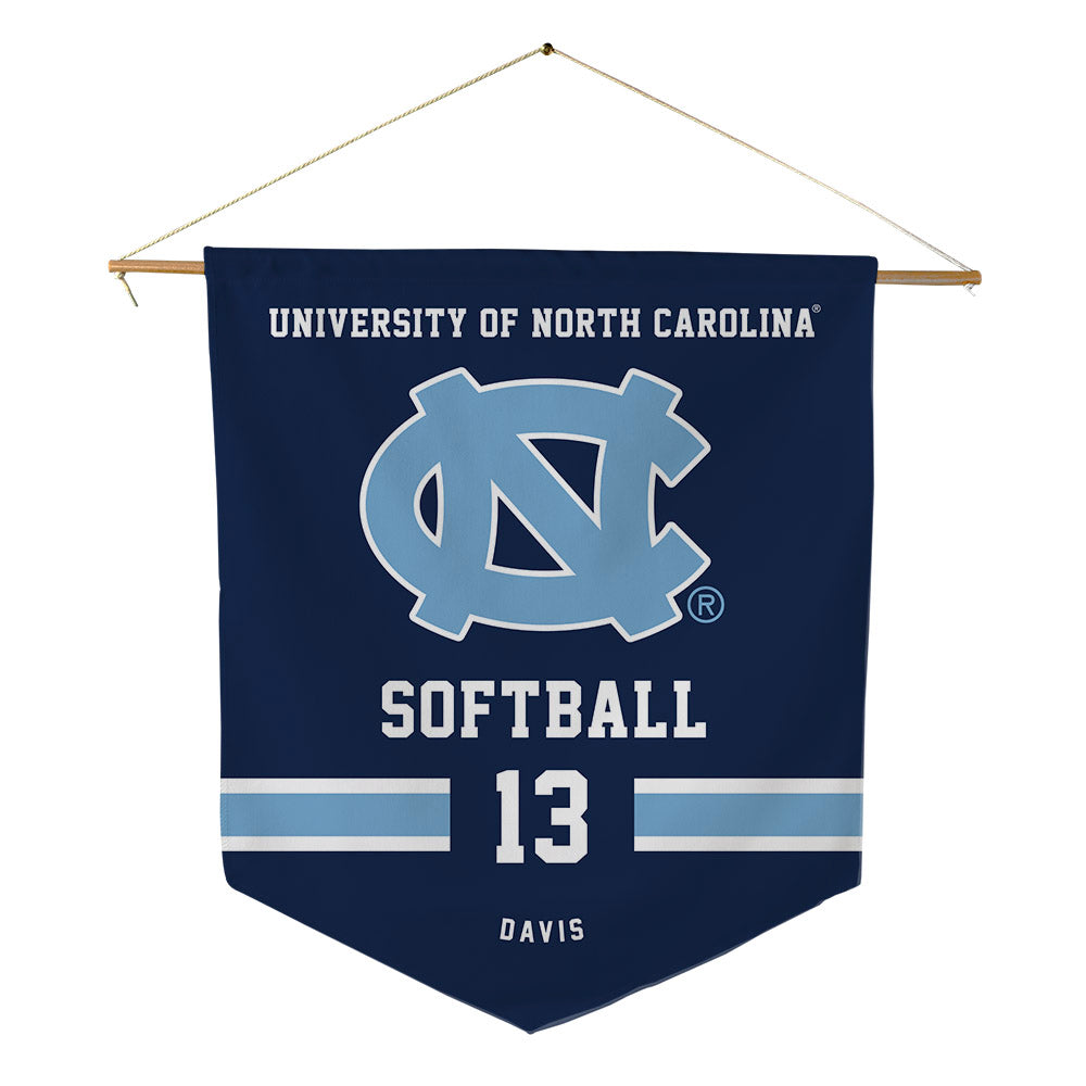 UNC - NCAA Softball : Kina Davis - Pennant - 18" x 21"-0