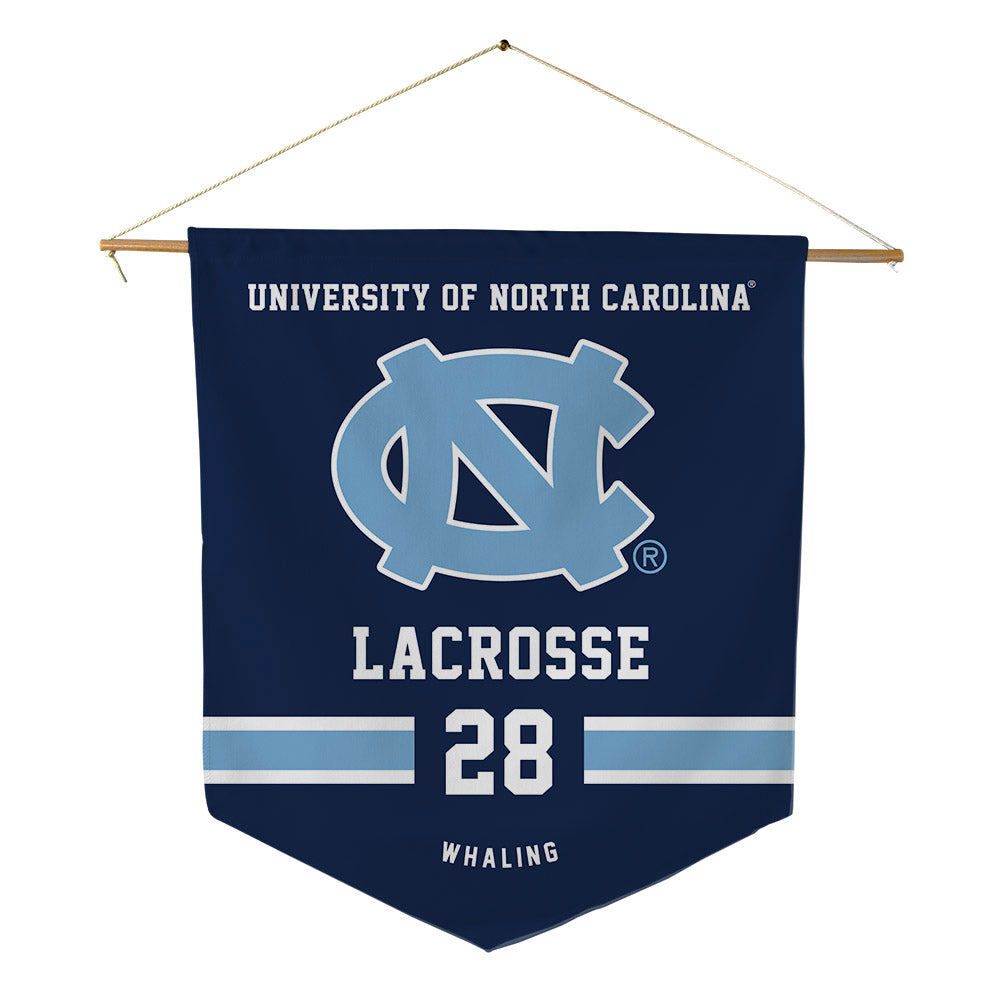 UNC - NCAA Men's Lacrosse : Caden Whaling - Pennant - 18" x 21"-0