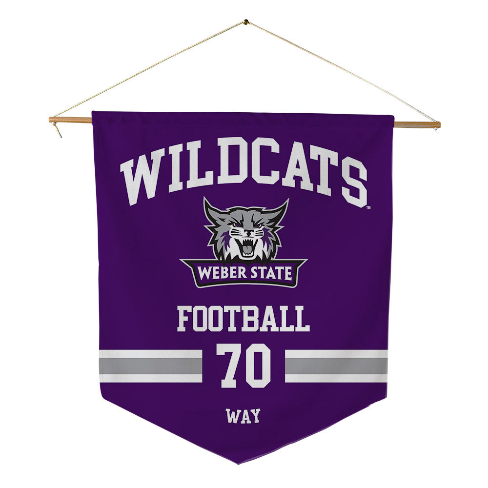 Weber - NCAA Football : Will Way - Pennant - 18" x 21"-0