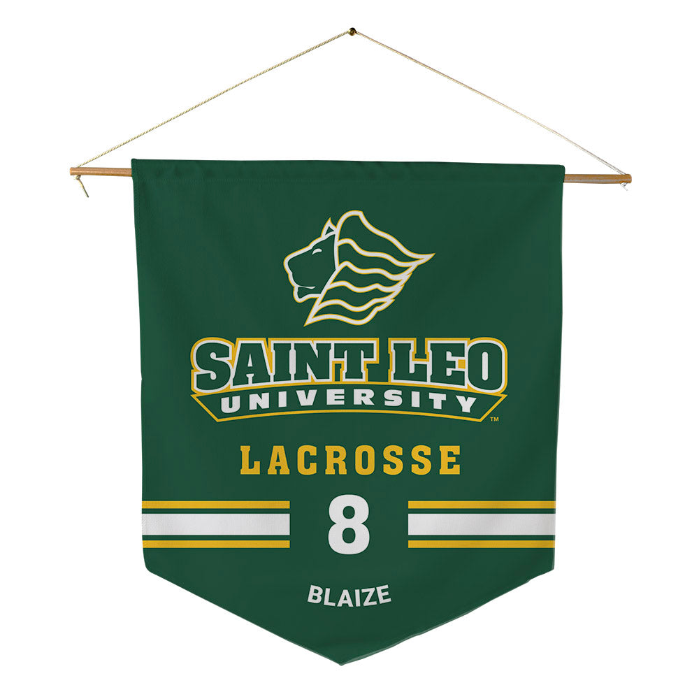 Saint Leo - NCAA Men's Lacrosse : James Blaize - Pennant - 18" x 21"-0