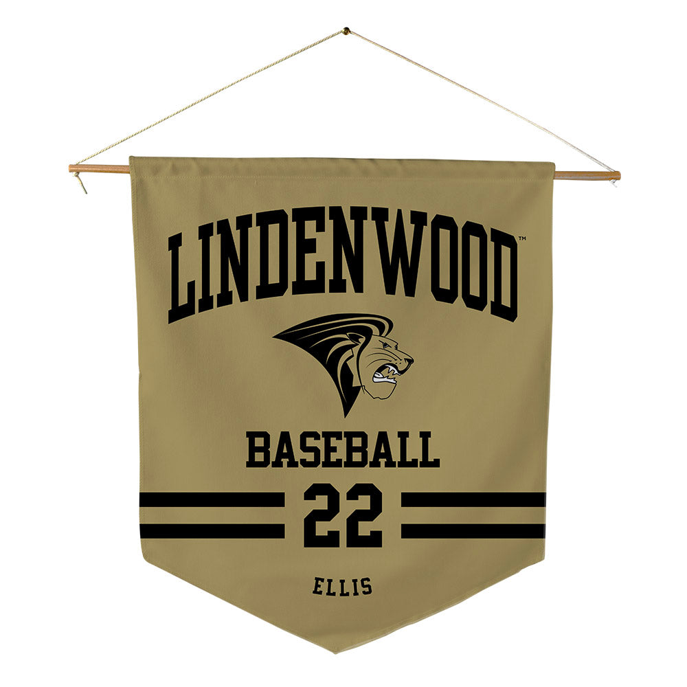 Lindenwood - NCAA Baseball : Tyler Ellis - Pennant - 18" x 21"-0