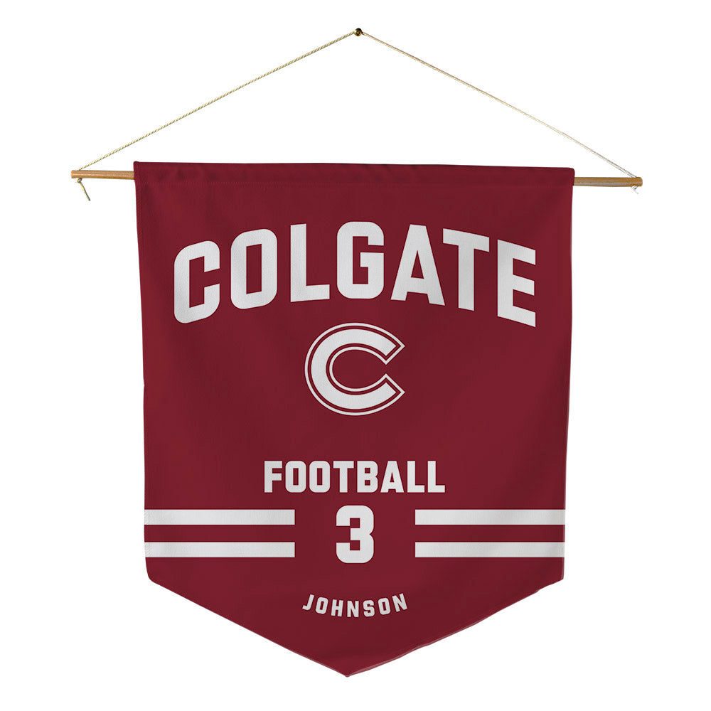 Colgate - NCAA Football : Taytum Johnson - Pennant - 18" x 21"-0