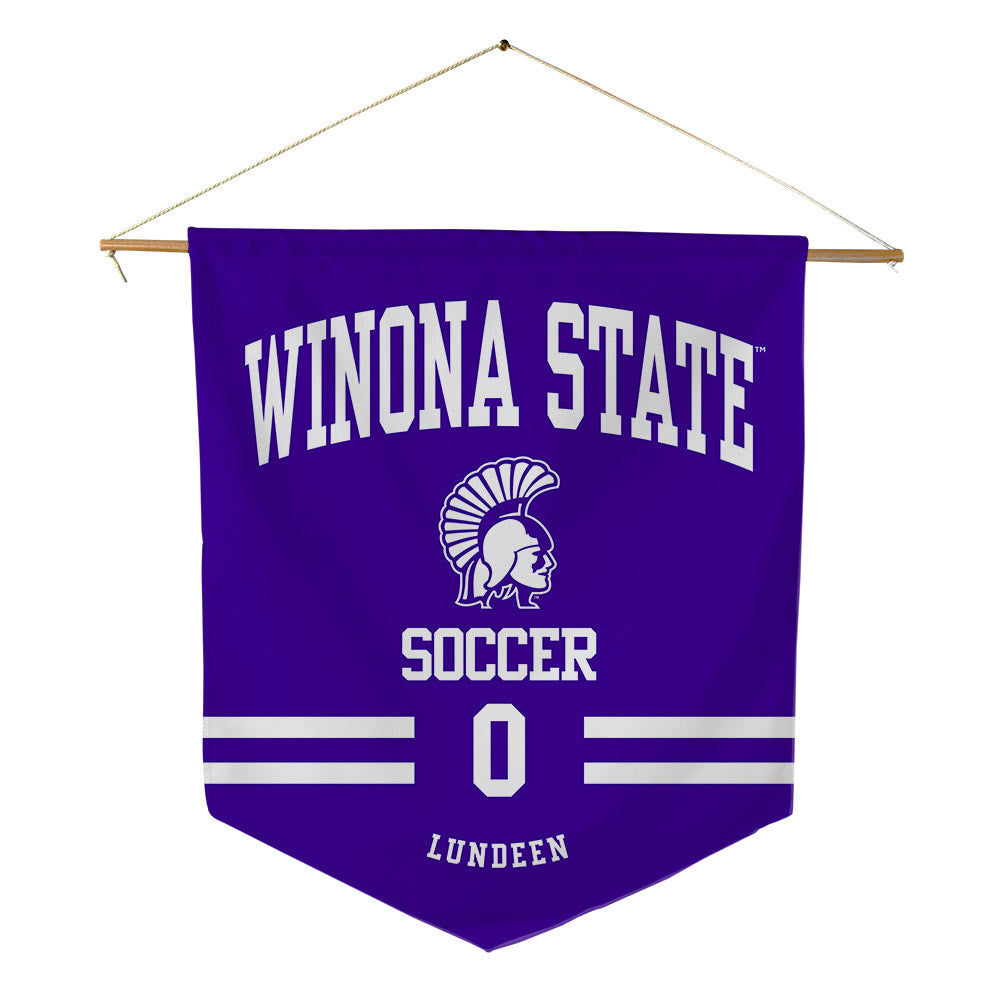 Winona - NCAA Women's Soccer : Anna Lundeen - Pennant - 18" x 21"-0
