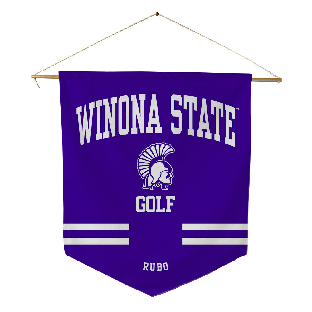 Winona - NCAA Men's Golf : Jack Rubo - Pennant - 18" x 21"-0