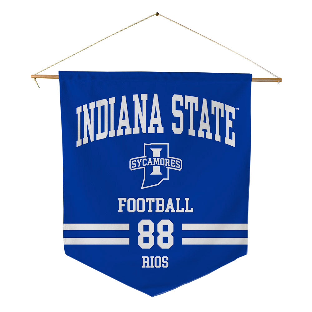 Indiana State - NCAA Football : Kai Rios - Pennant - 18" x 21"-0