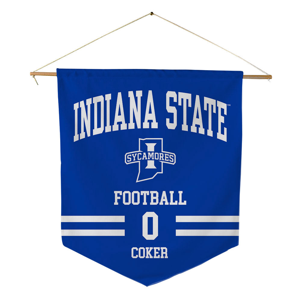 Indiana State - NCAA Football : Elijah Coker - Pennant - 18" x 21"-0