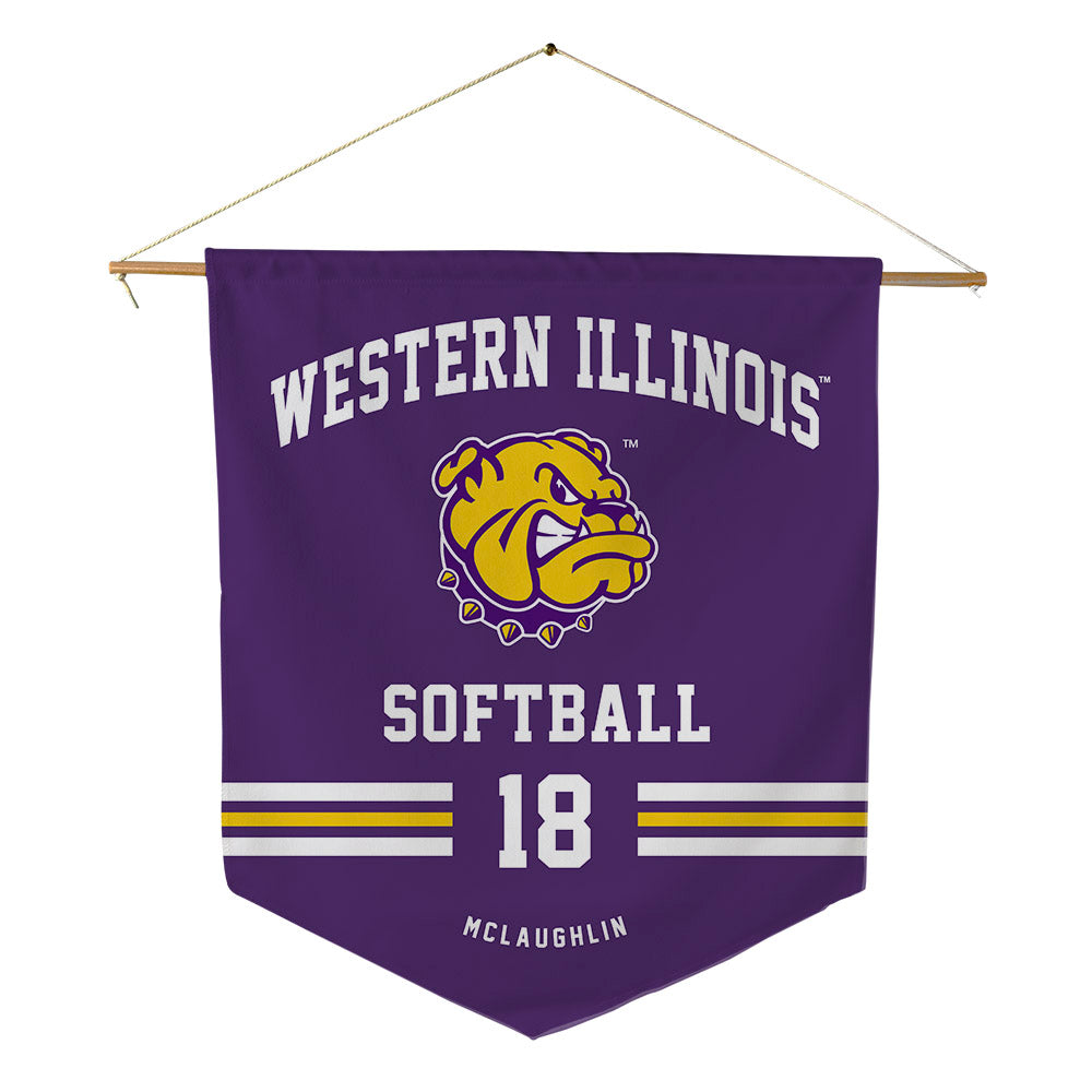 WIU - NCAA Softball : Addie Mclaughlin - Pennant - 18" x 21"-0