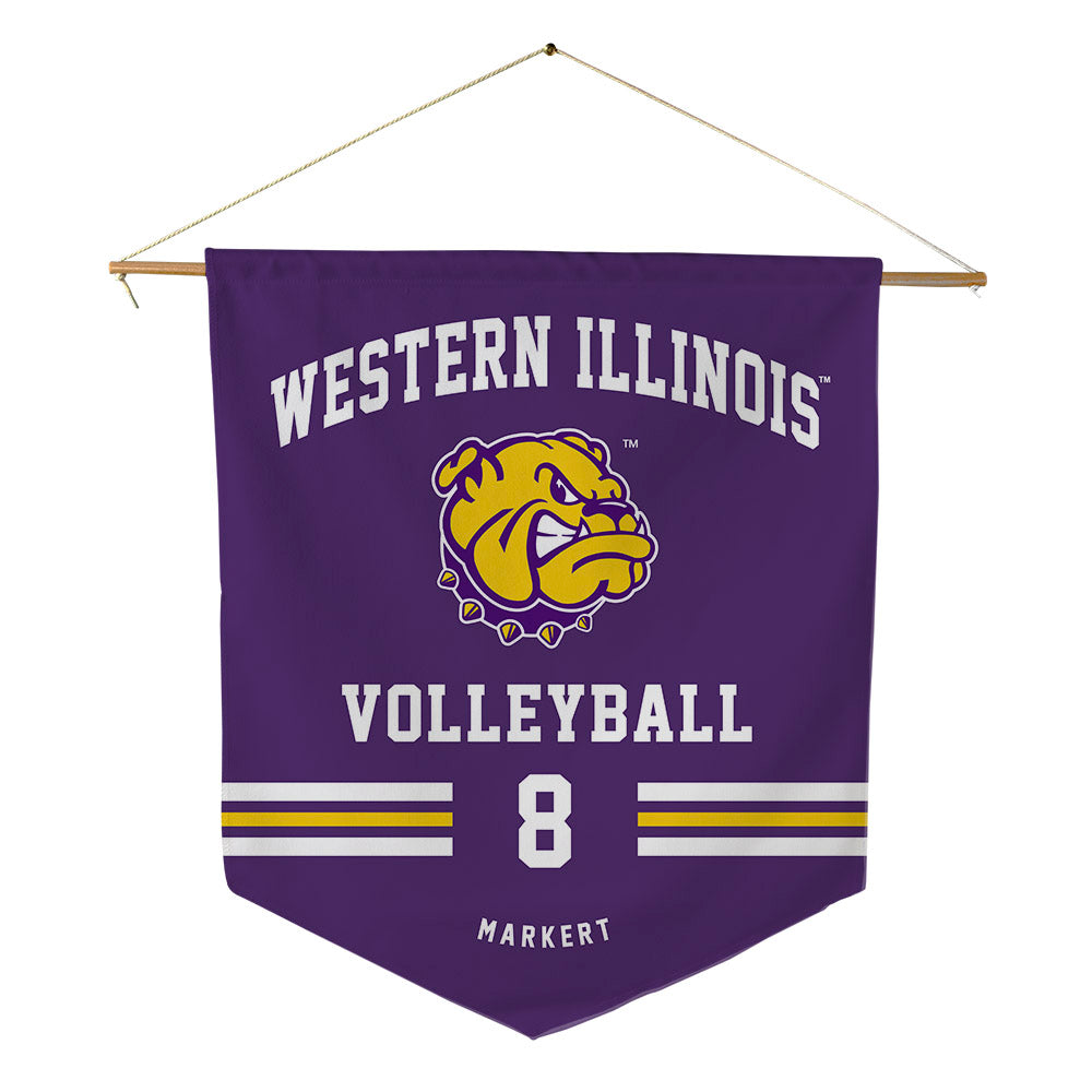 WIU - NCAA Women's Volleyball : Ashlee Markert - Pennant - 18" x 21"-0