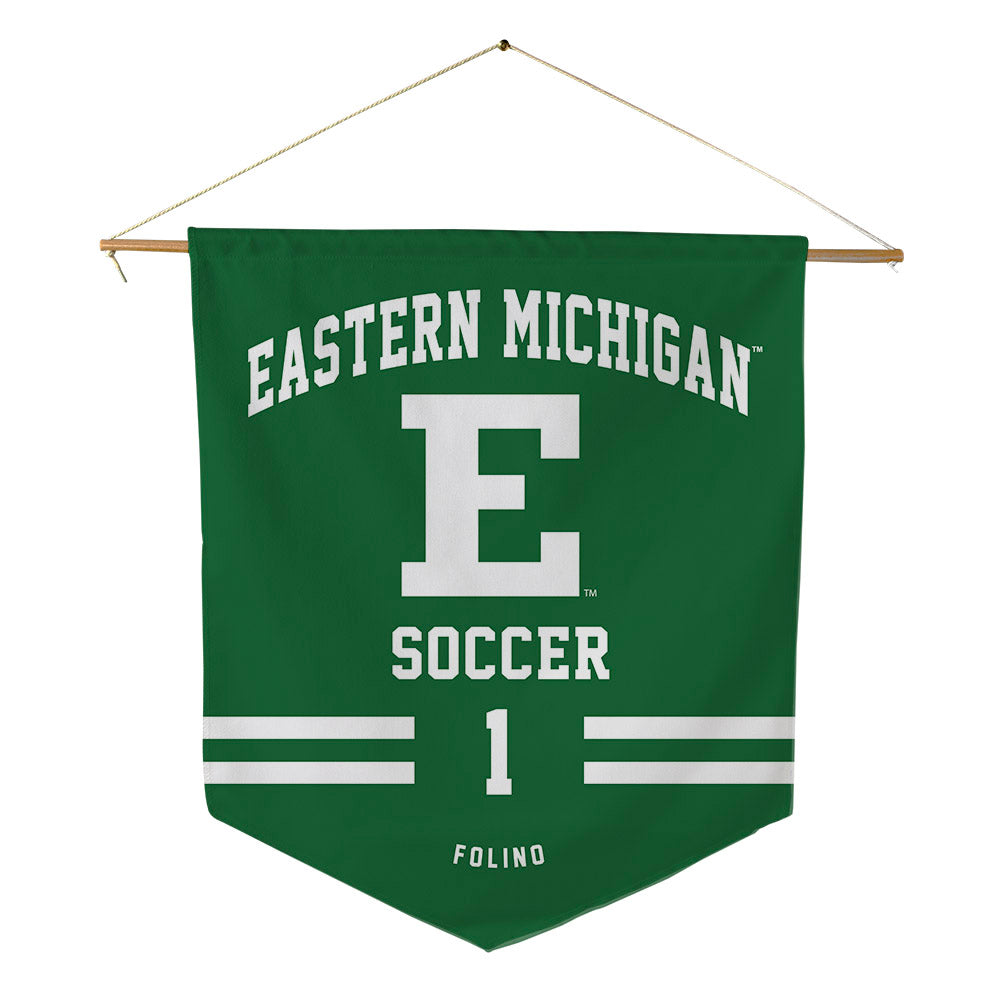 EMich - NCAA Women's Soccer : Nica Folino - Pennant - 18" x 21"-0