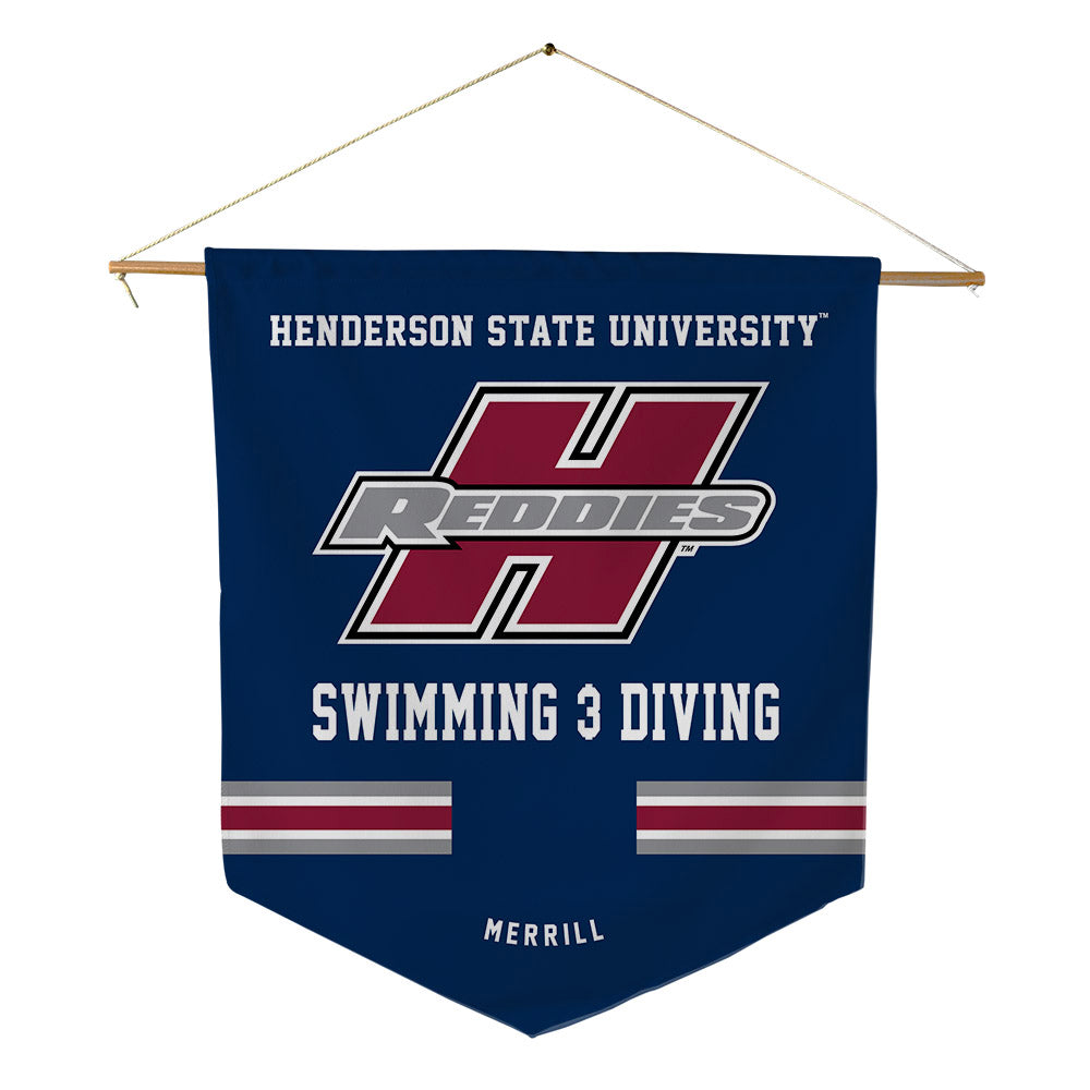 Henderson State - NCAA Women's Swimming & Diving : Elliana Merrill - Pennant - 18" x 21"-0