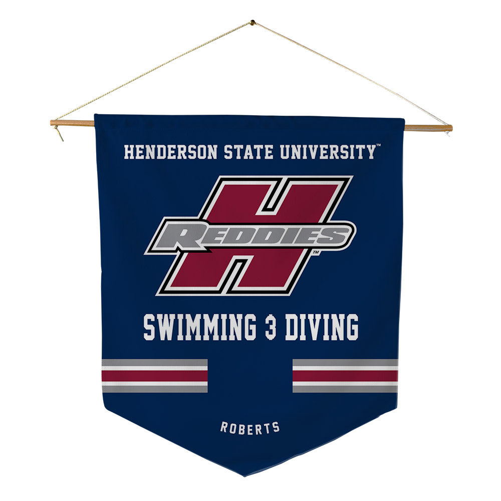 Henderson State - NCAA Women's Swimming & Diving : Raven Roberts - Pennant - 18" x 21"-0