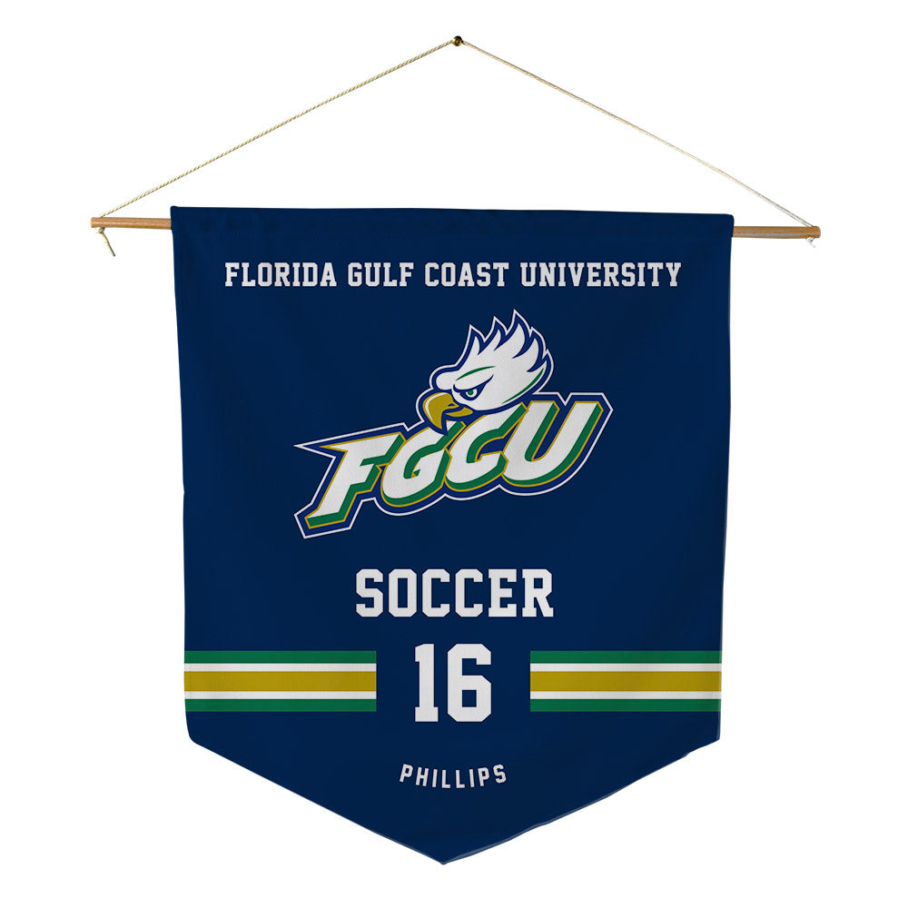 FGCU - NCAA Women's Soccer : Hanna Phillips - Pennant - 18" x 21"-0