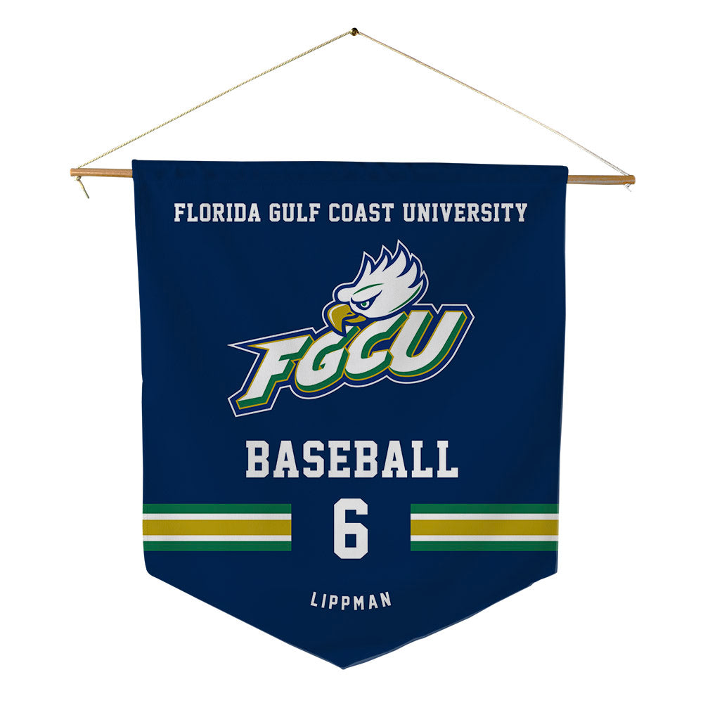 FGCU - NCAA Baseball : Sebastian Lippman - Pennant - 18" x 21"-0