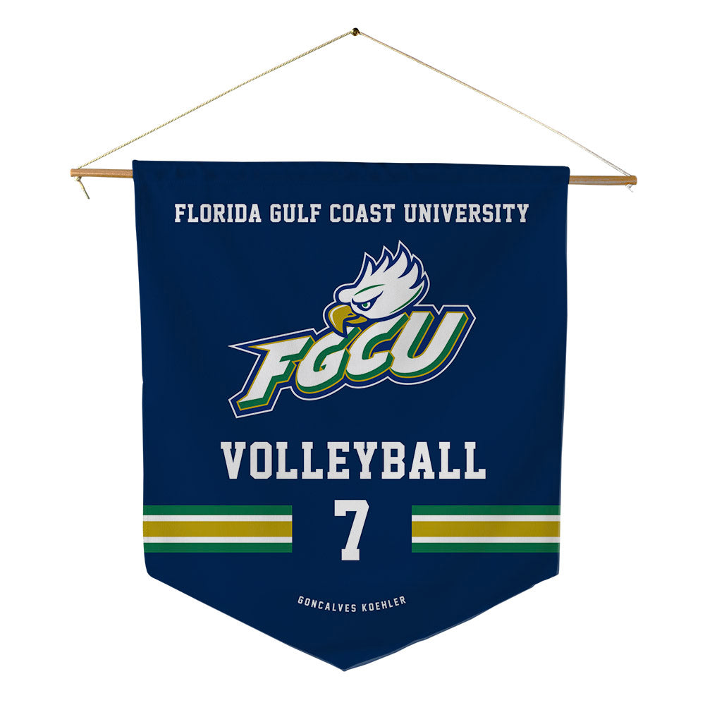 FGCU - NCAA Women's Volleyball : Barbara Goncalves Koehler - Pennant - 18" x 21"-0