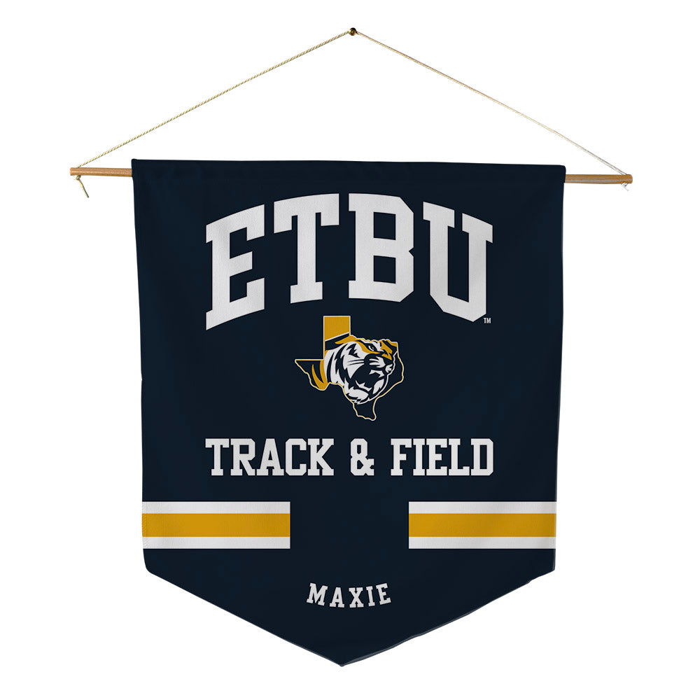 ETBU - NCAA Women's Track & Field : Nikevia Maxie - Pennant - 18" x 21"-0