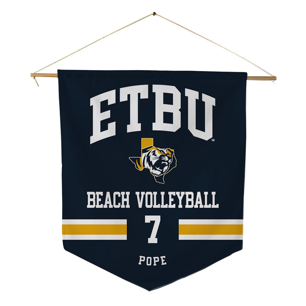 ETBU - NCAA Beach Volleyball : Brenna Pope - Pennant - 18" x 21"-0