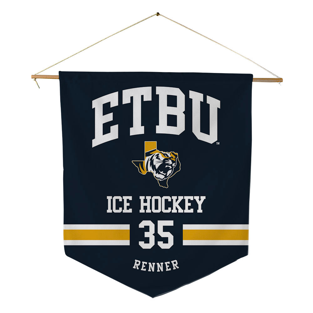 ETBU - NCAA Men's Ice Hockey : Andrew Renner - Pennant - 18" x 21"-0