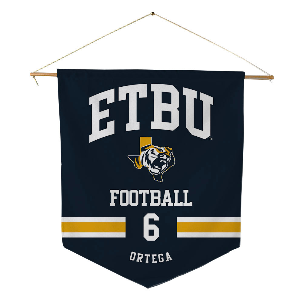 ETBU - NCAA Football : Bryson Ortega - Pennant - 18" x 21"-0