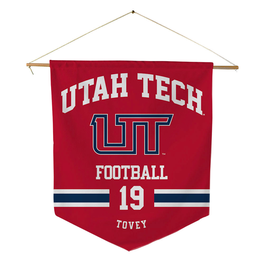 Utah Tech - NCAA Football : Moananuiahiva Tovey - Pennant - 18" x 21"-0