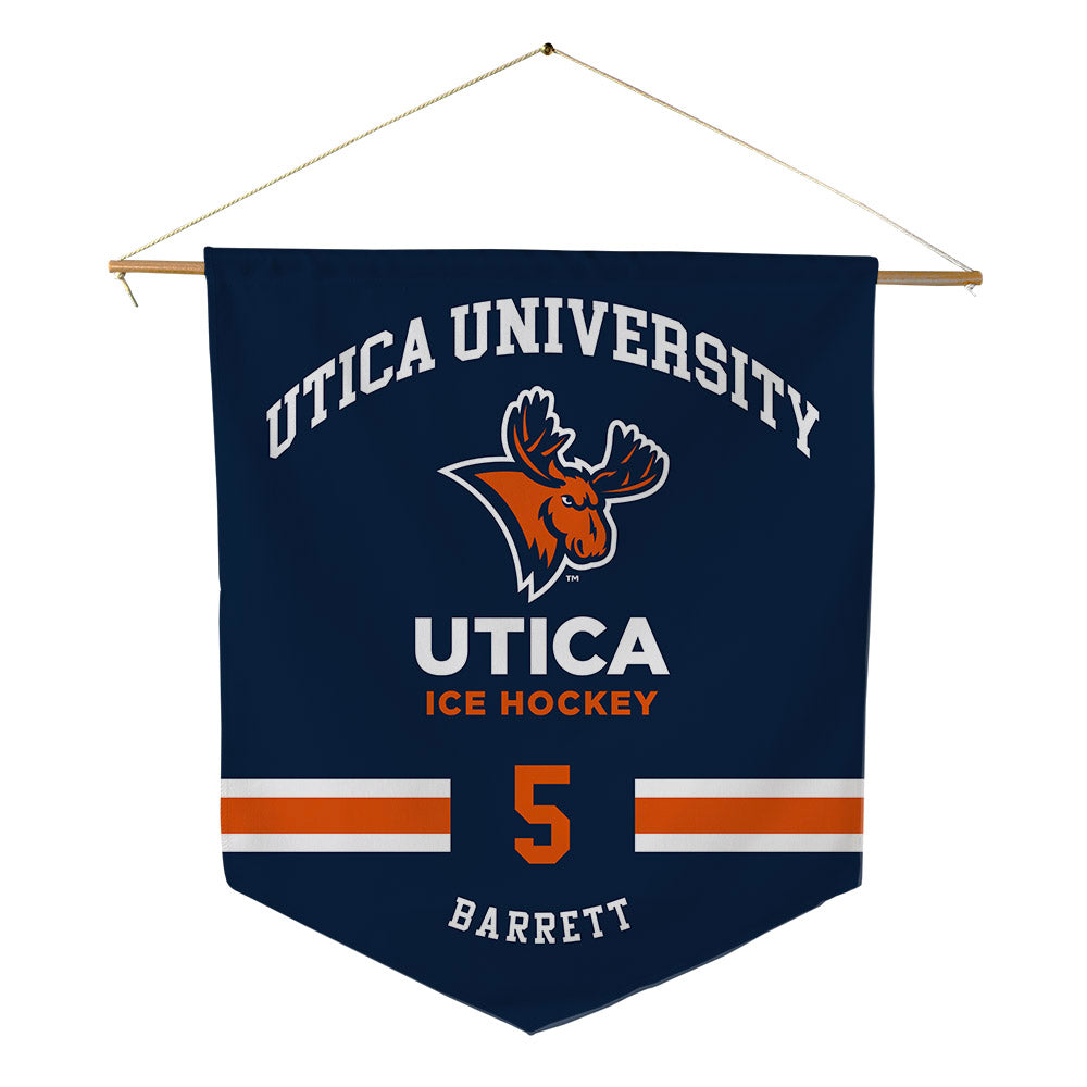 Utica - NCAA Men's Ice Hockey : Isaac Barrett - Pennant - 18" x 21"-0