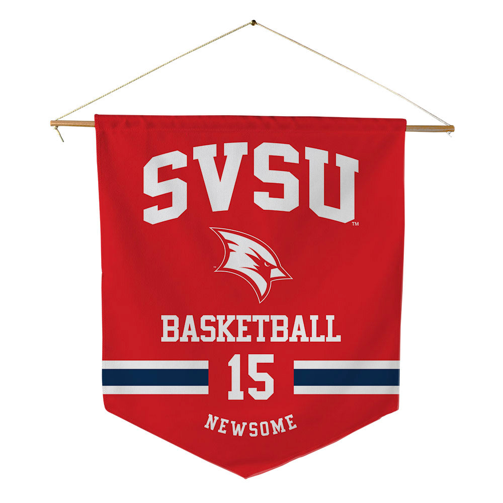 Saginaw Valley - NCAA Men's Basketball : Niko Newsome - Pennant - 18" x 21"-0