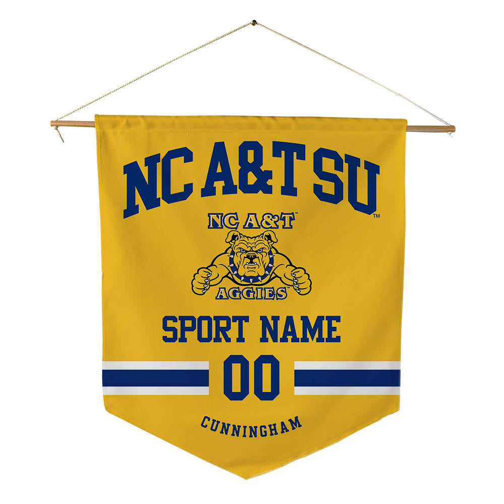 North Carolina A&T - NCAA Football : Calvin Cunningham - Pennant - 18" x 21"-0