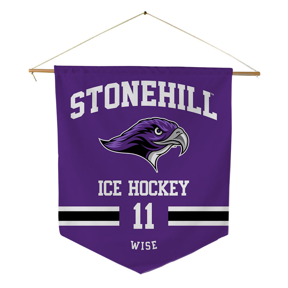 Stonehill - NCAA Women's Ice Hockey : Peyton Wise - Pennant - 18" x 21"-0