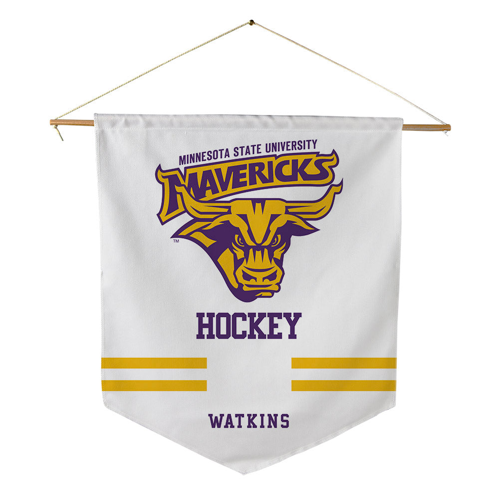 Minn. St. - NCAA Men's Ice Hockey : Liam Watkins - Pennant - 18" x 21"-0