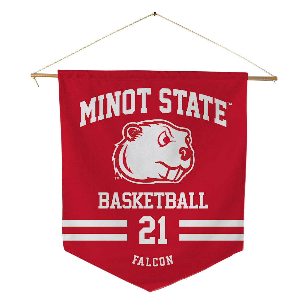 Minot State - NCAA Men's Basketball : Parker Falcon - Pennant - 18" x 21"-0