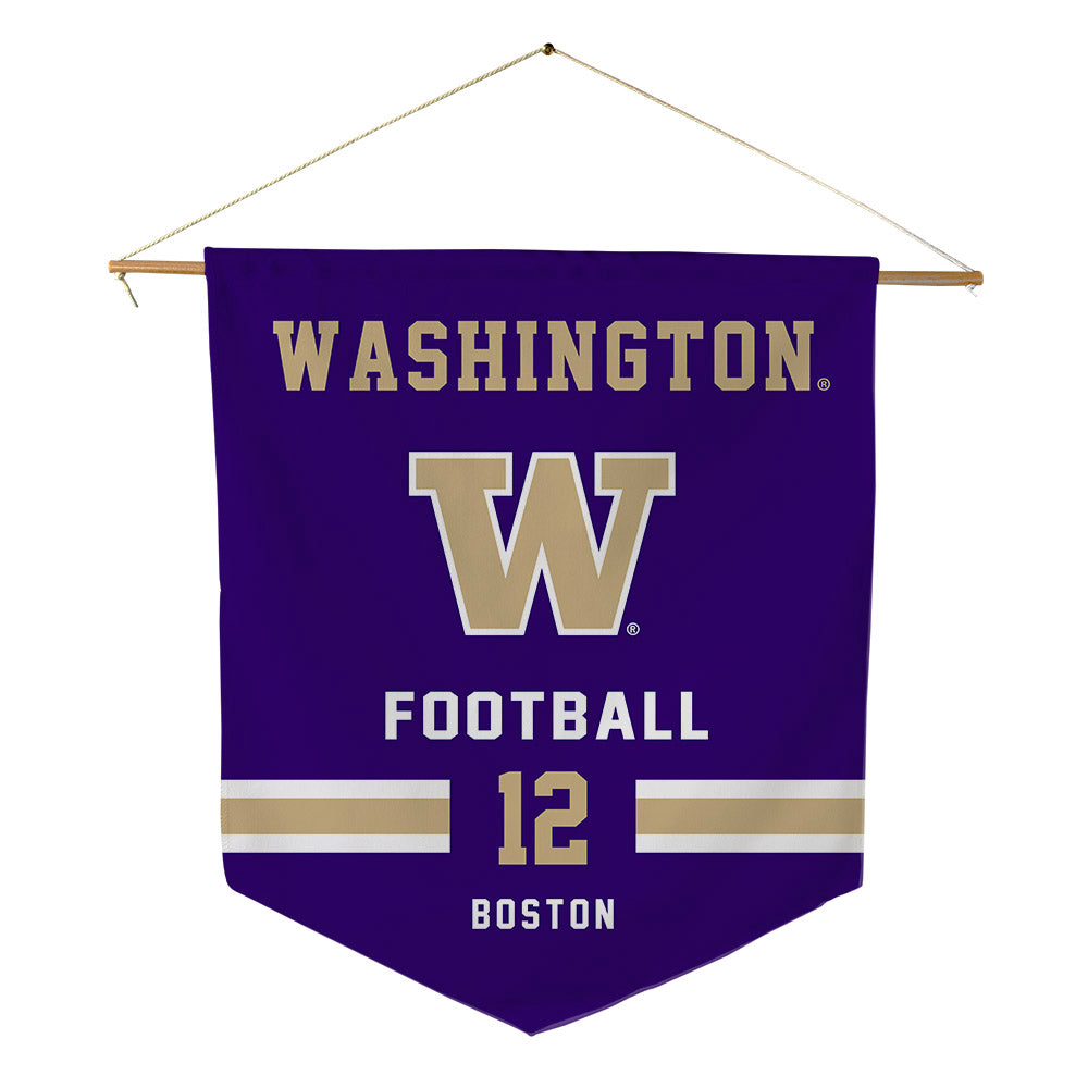 Washington - NCAA Football : Denzel Boston - Pennant - 18" x 21"-0