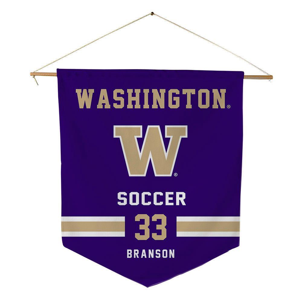 Washington - NCAA Women's Soccer : Kelsey Branson - Pennant - 18" x 21"-0