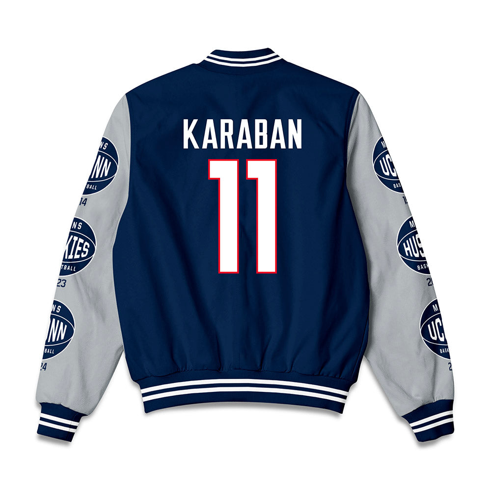 UConn - NCAA Men's Basketball : Alex Karaban - Bomber Jacket-1