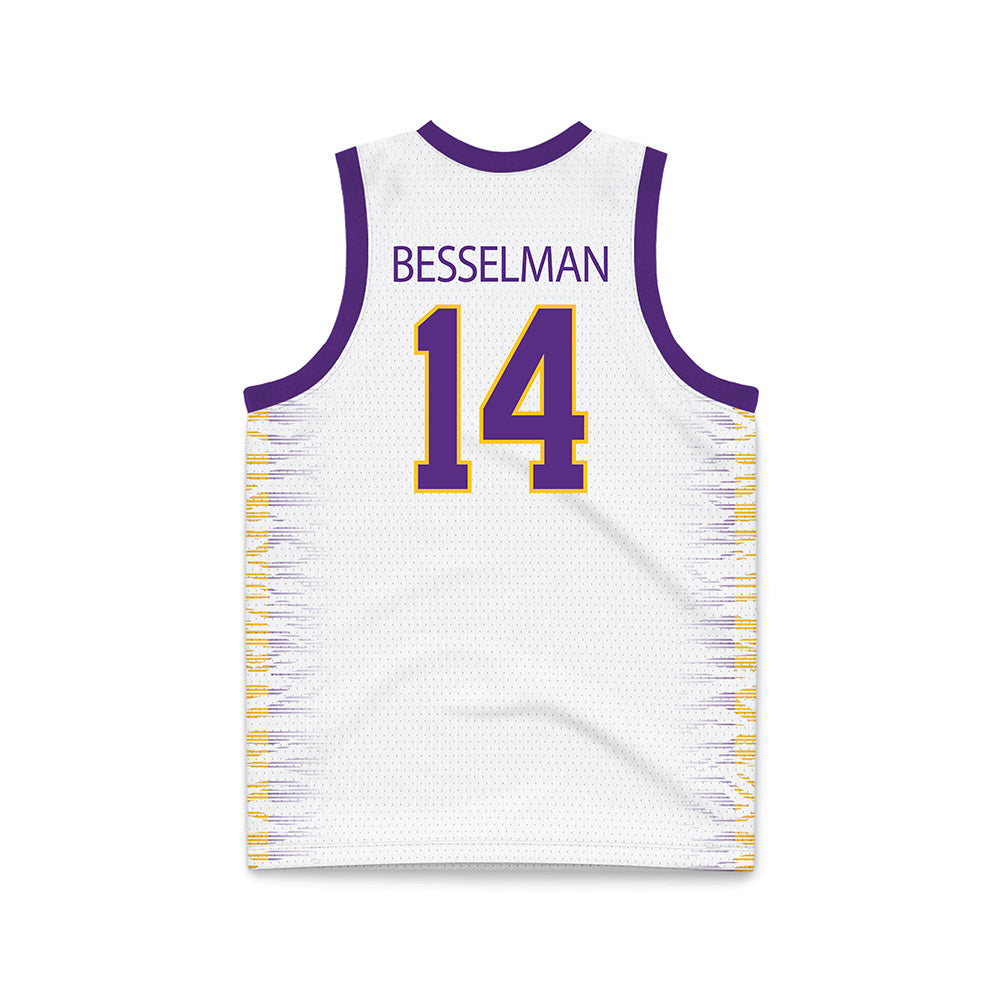 LSU - NCAA Women's Basketball : Izzy Besselman - White Basketball Jersey-1