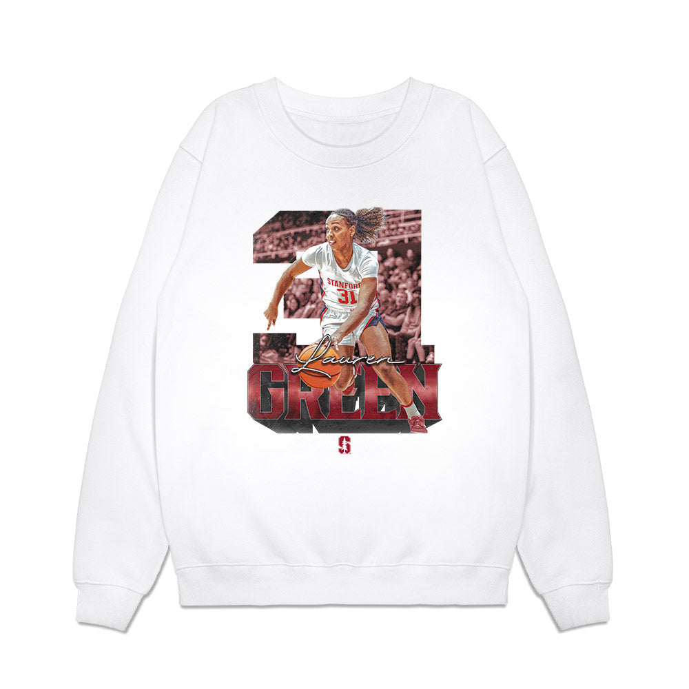 Stanford - NCAA Women's Basketball : Lauren Green - Collage Premium Crewneck Sweatshirt-0
